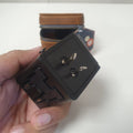 Travel Adapter with Leather Pouch, 3-Way Plugs and 2 USB Ports