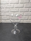 Heart Shaped Glass Butterfly Tumbler with Straw