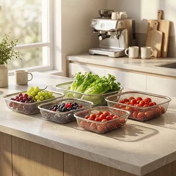 Stainless Steel Drainage Strainer Storage Basket Colander