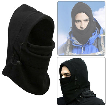 Thermal Fleece Balaclava Bike Warm Hooded Neck Warmer Motorcycle Winter Mask.