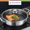 5cm Height - Flat Bottom Double Sided Laser Coated Honeycomb Frying Pan