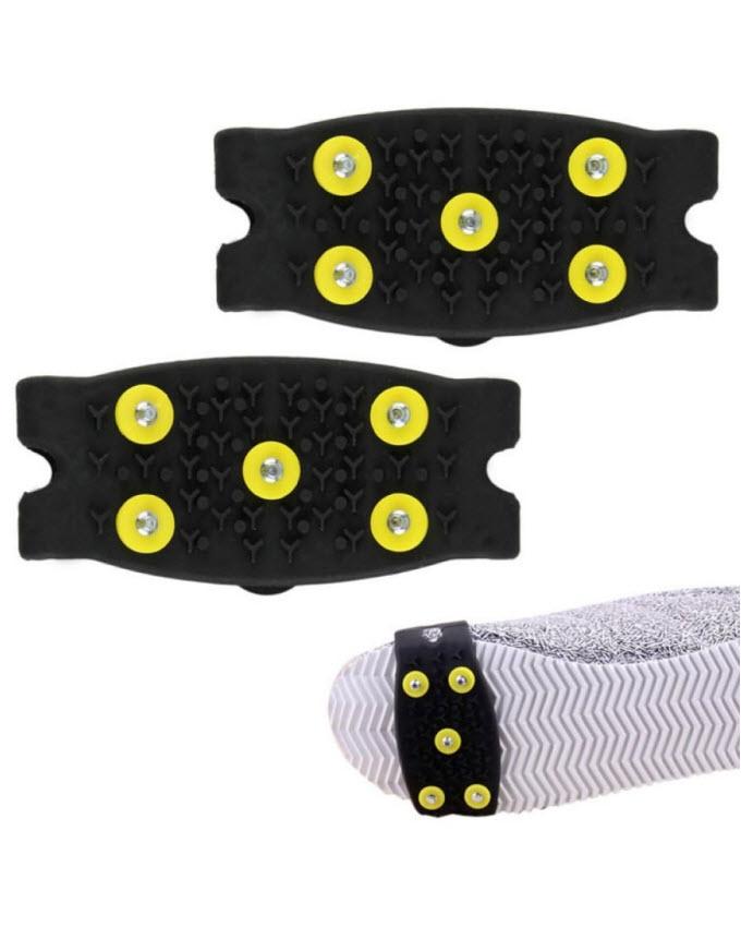 Pair of Snow Spikes Crampons Unisex Anti Slip Shoes Grippers Ice Snow Cleats Footwear Stainless Steel Spikes Durable Silicone Ice Cleat Spikes Crampons for Hiking On Ice Snow Ground Winter Walking My Store