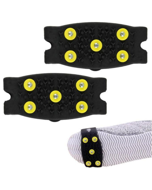 Pair of Snow Spikes Crampons Unisex Anti Slip Shoes Grippers Ice Snow Cleats Footwear Stainless Steel Spikes Durable Silicone Ice Cleat Spikes Crampons for Hiking On Ice Snow Ground Winter Walking My Store