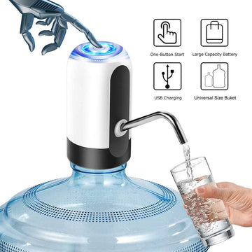 USB Charging Drinking Portable Water Bottle Pump, Automatic Water Dispenser Pump Switch for Universal Gallon Bottle