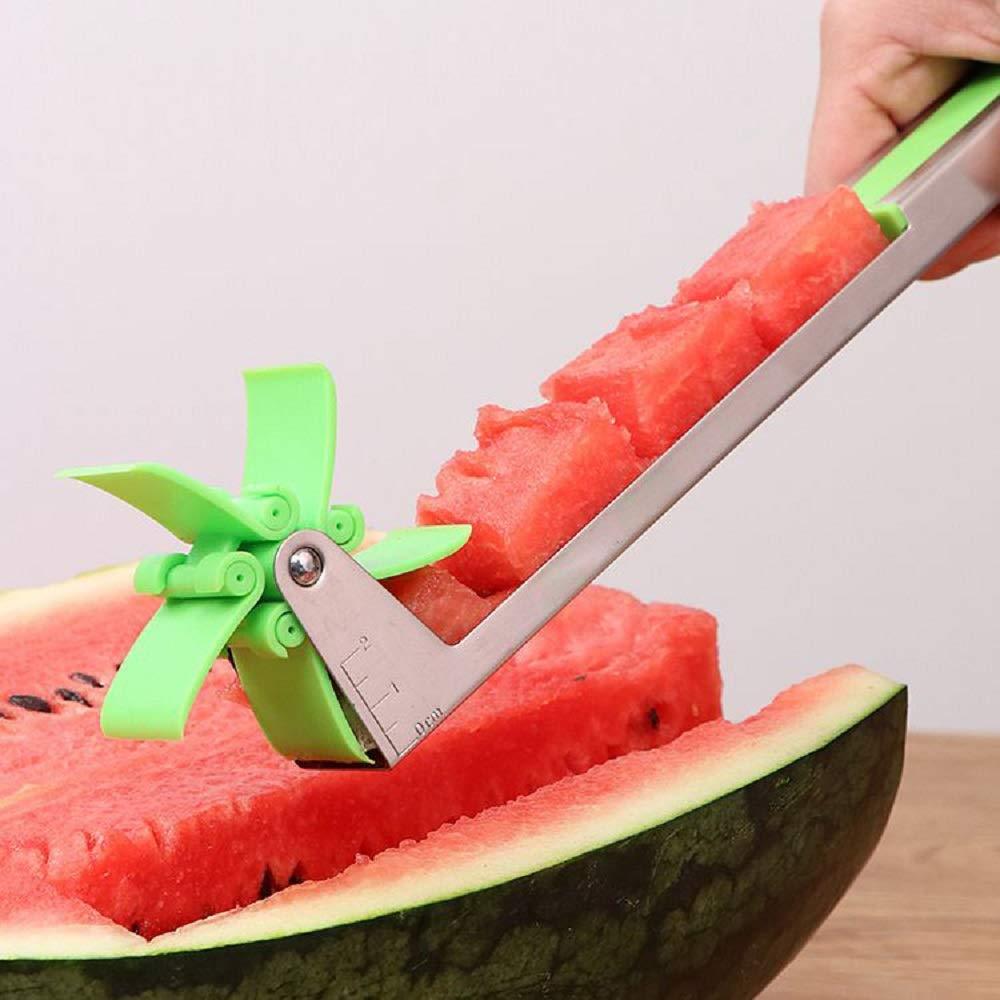 Watermelon Slicer Cutter Stainless Steel Cutter Tongs Corer Fruit Vegetable Tools Kitchen Gadgets - Techmanistan