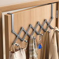 Retractable Over The Door Hook Organizer Rack