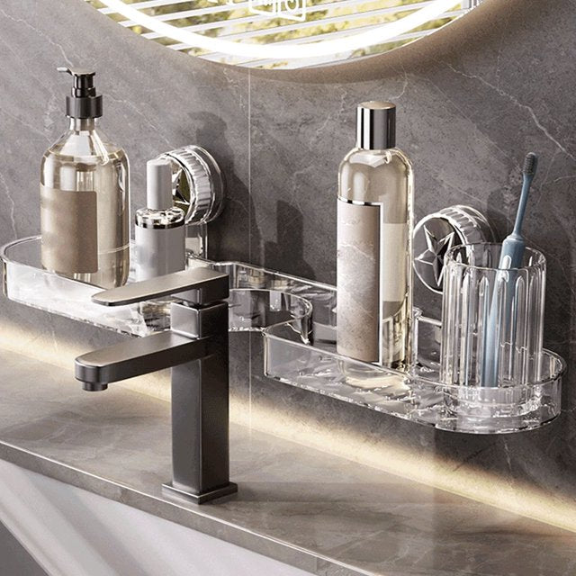 Wall Mounted Bathroom Shelf Sink Rack Soap Holder