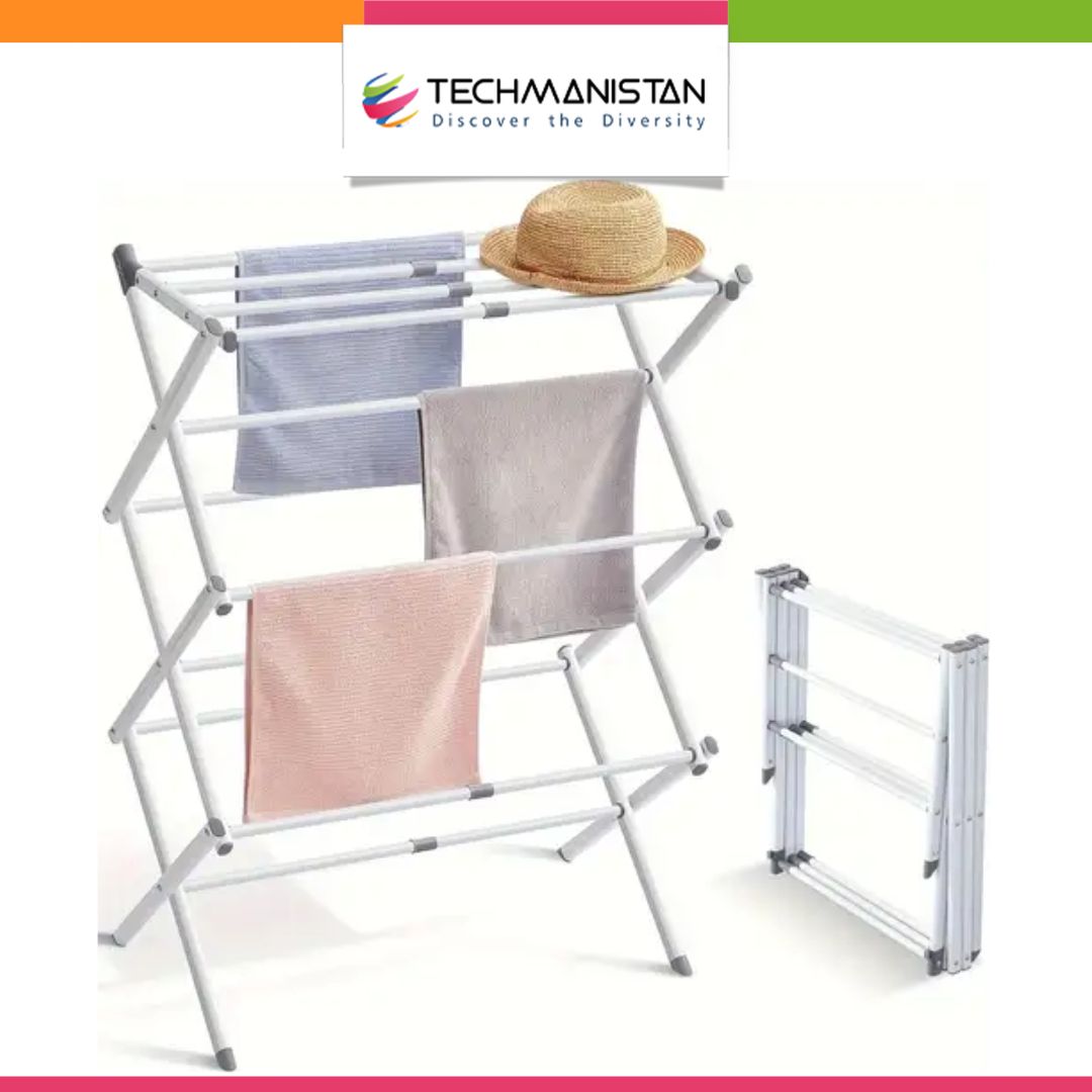 3 Tier Folding Extendable Clothes Drying Rack