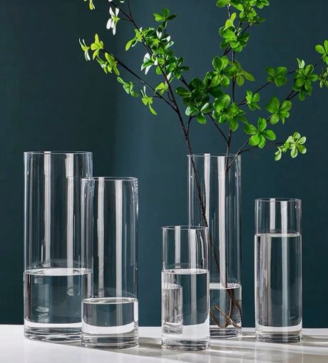 Acrylic Clear Cylinder Flower Vase - Techmanistan in Pakistan