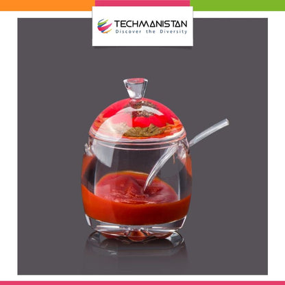 Acrylic Convenient Jam Jar, Clear Seasoning Box - Techmanistan in Pakistan