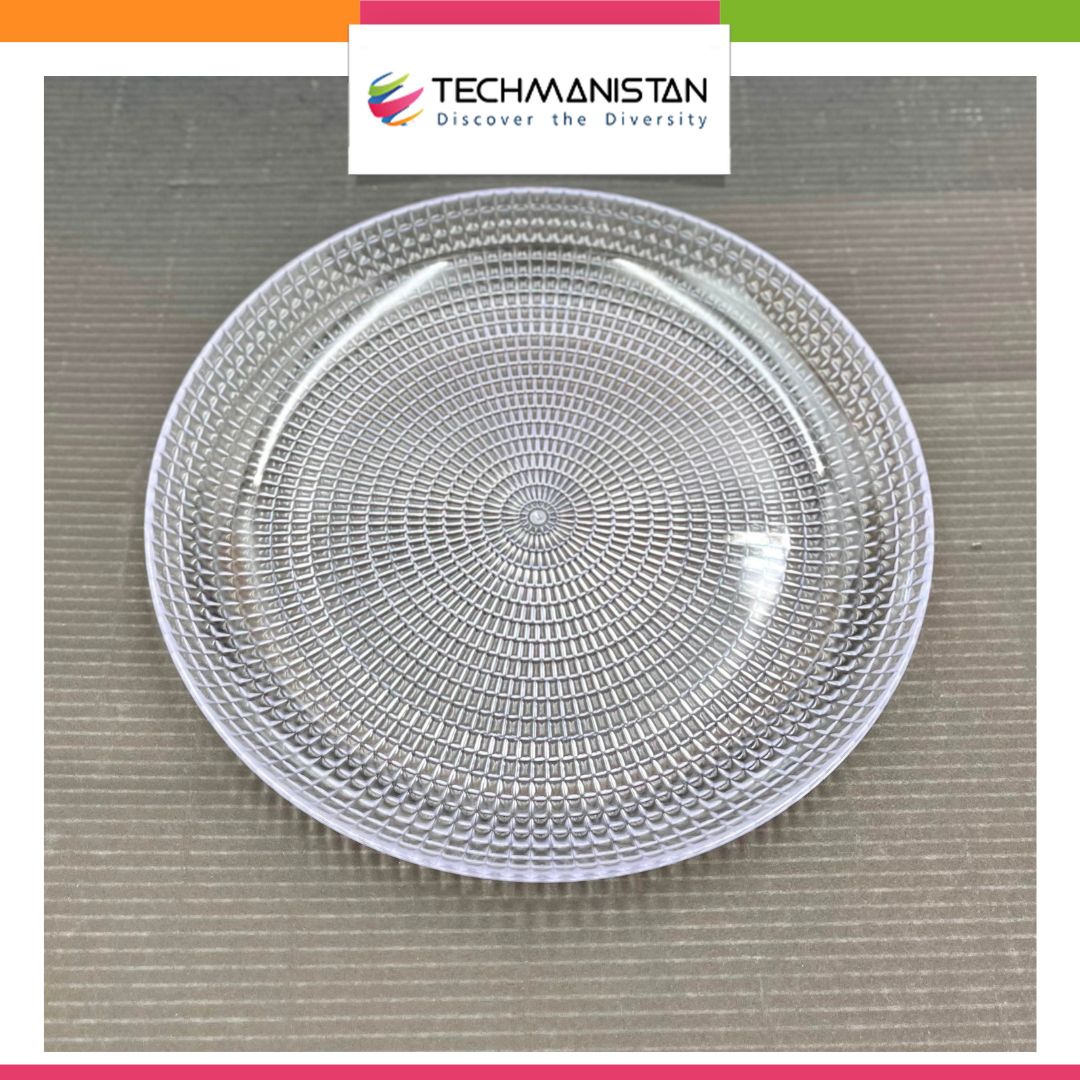 Acrylic Round Serving Plate - Techmanistan in Pakistan