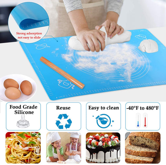 Non Stick Silicone Baking Mat for Pastry Rolling Dough with Measurements My Store