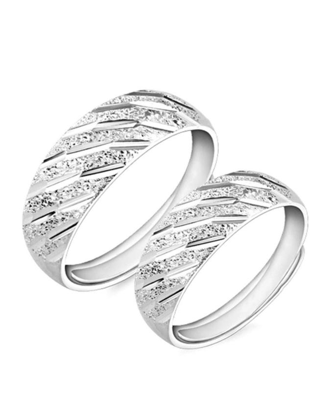 Pack of 2 - Silver Plated Metal Rings--Techmanistan-My Store