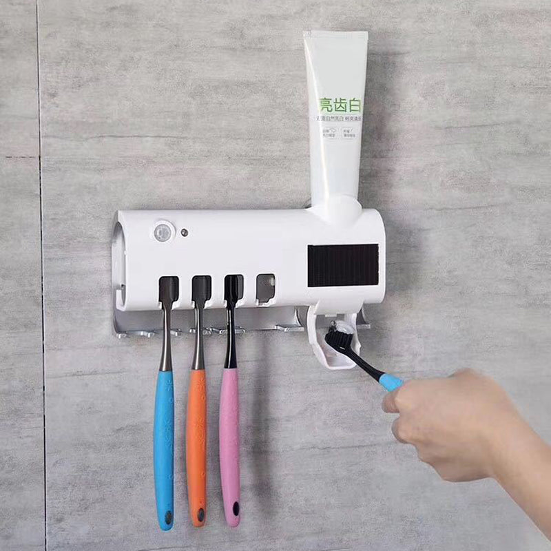 Tooth Brush Sterilizer Cleaner Smart Toothpaste Dispenser