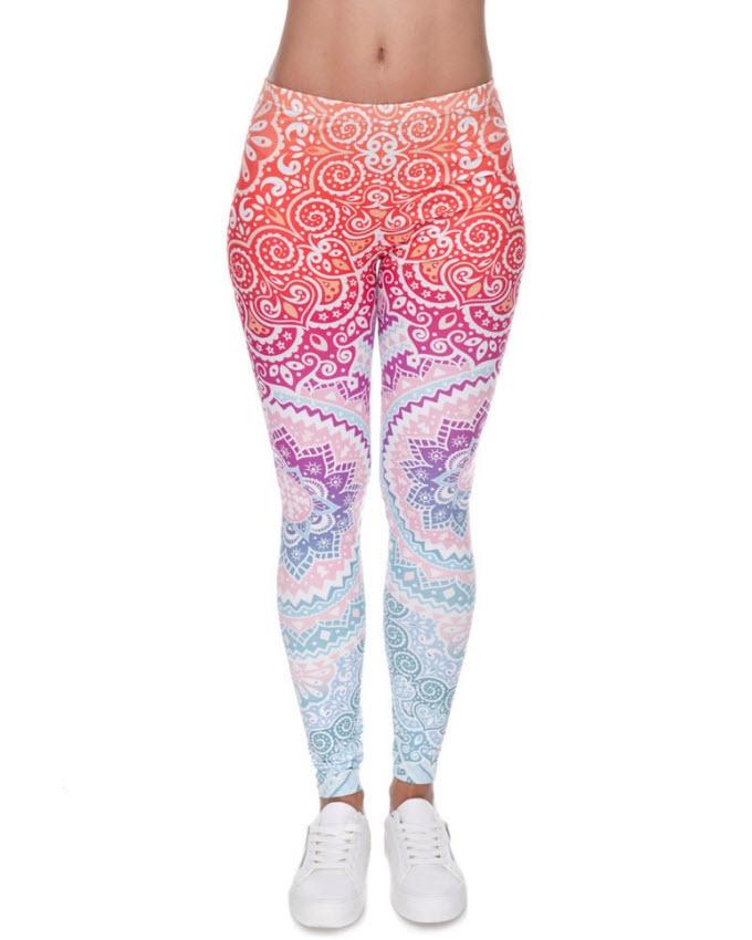 Multicolor Polyester Printed Tights for Girls - Techmanistan