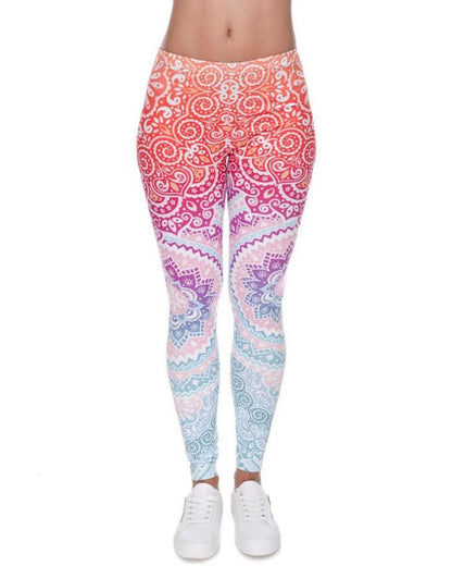 Multicolor Polyester Printed Tights for Girls - Techmanistan