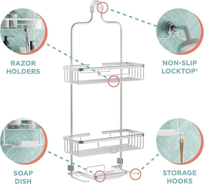 Aluminium Bathroom Organizer Shower Caddy - Techmanistan in Pakistan