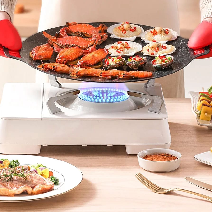 Aluminum Nonstick Tawa, Korean BBQ Grill Pan - Techmanistan in Pakistan