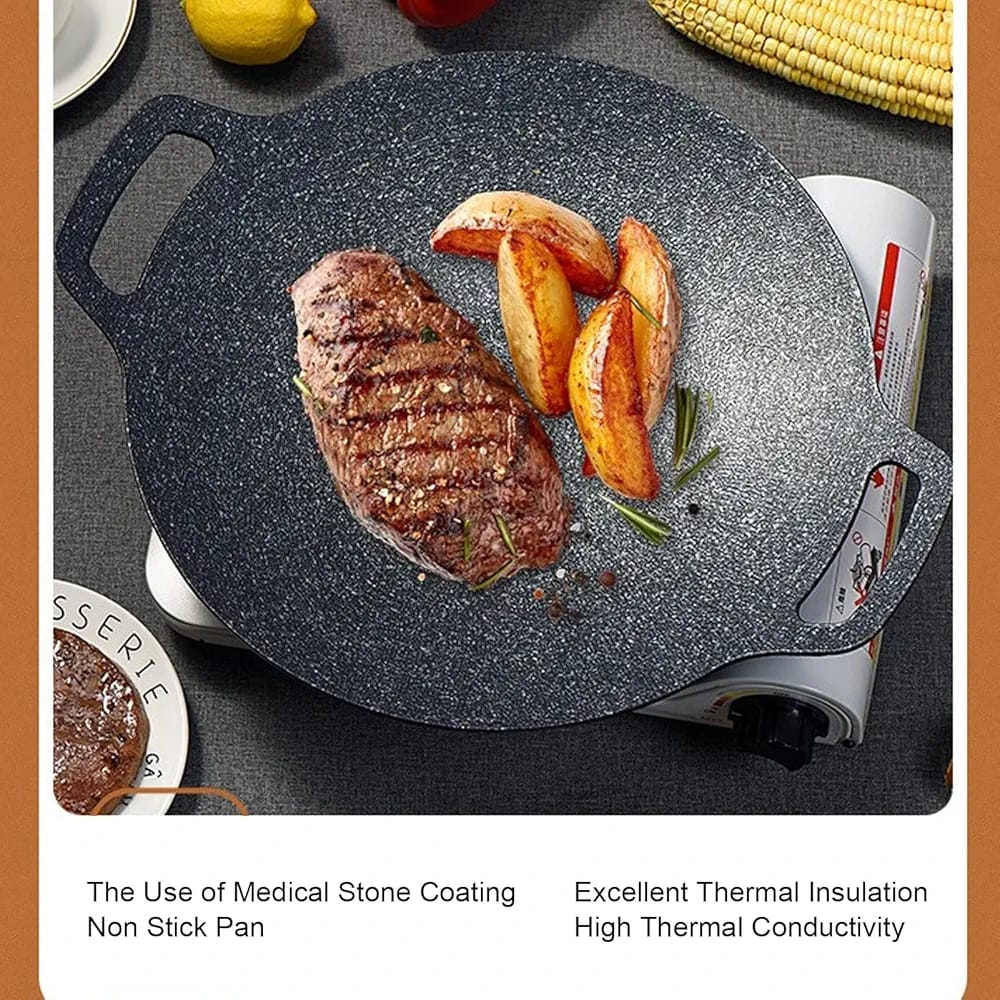 Aluminum Nonstick Tawa, Korean BBQ Grill Pan - Techmanistan in Pakistan