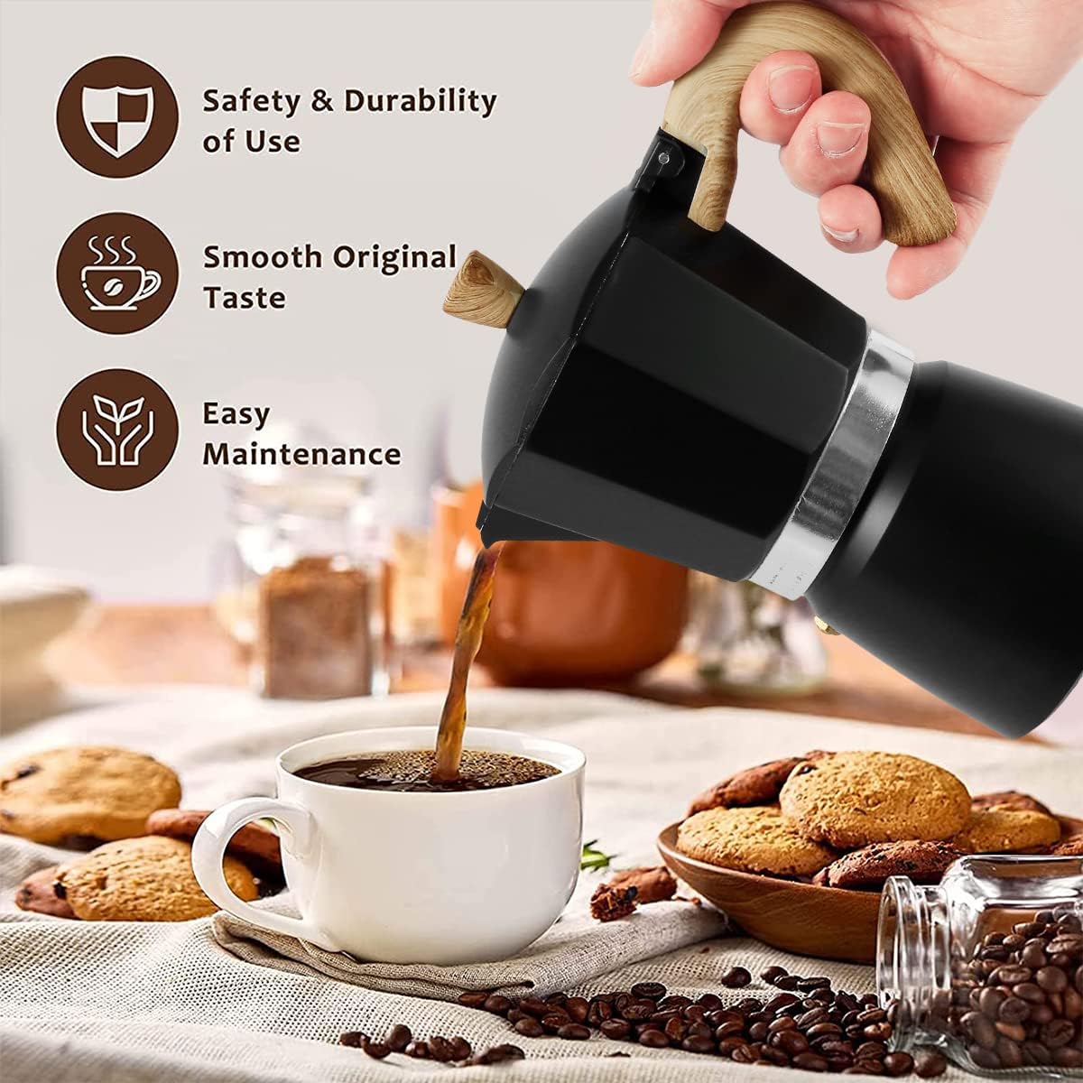 Aluminum Stovetop Espresso Maker - Techmanistan in Pakistan