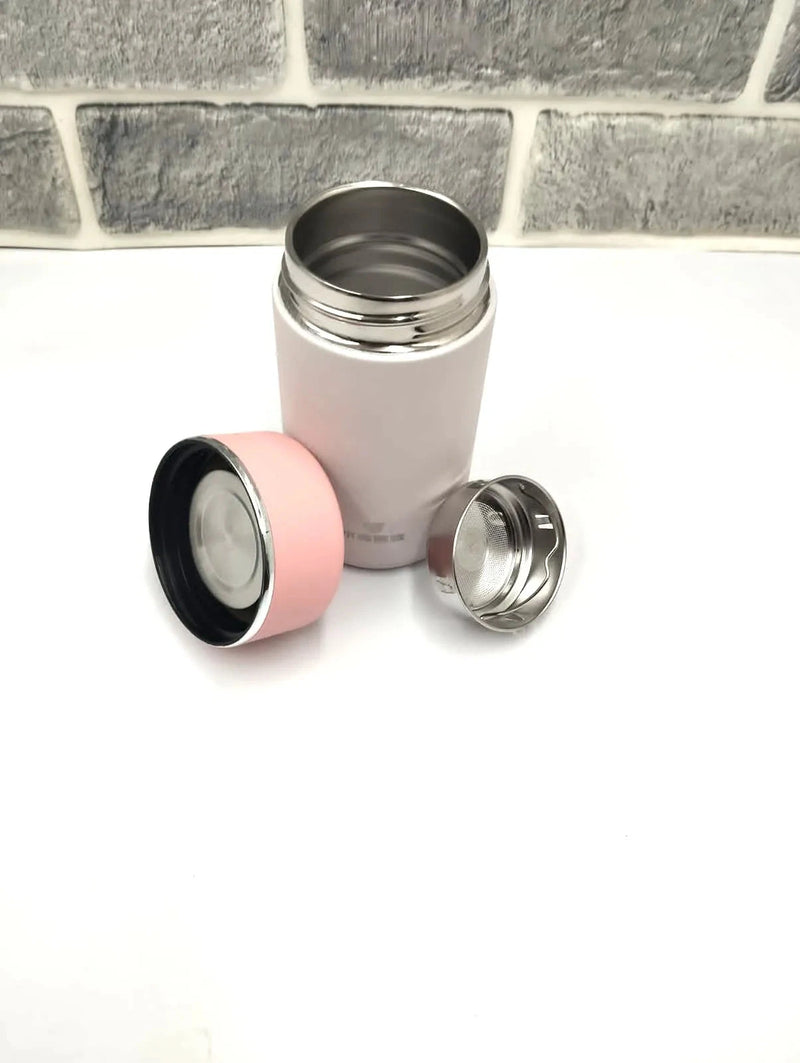 Stainless Steel Temperature Retaining Double Wall Vacuum Insulated Flask Thermos with Filter Screen Techmanistan