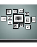 Pack of 13 - Photo Frames Collage Wall Hanging Wall Decor Set - Black My Store