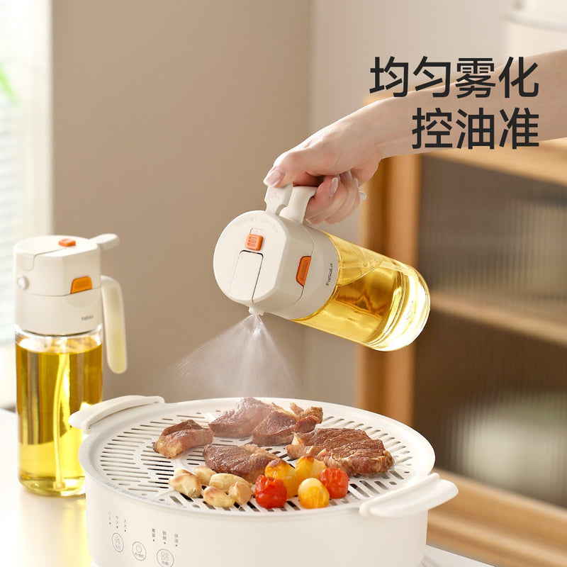 580ml 2in1 Oil Dispenser & Sprayer | Glass Oil Bottle