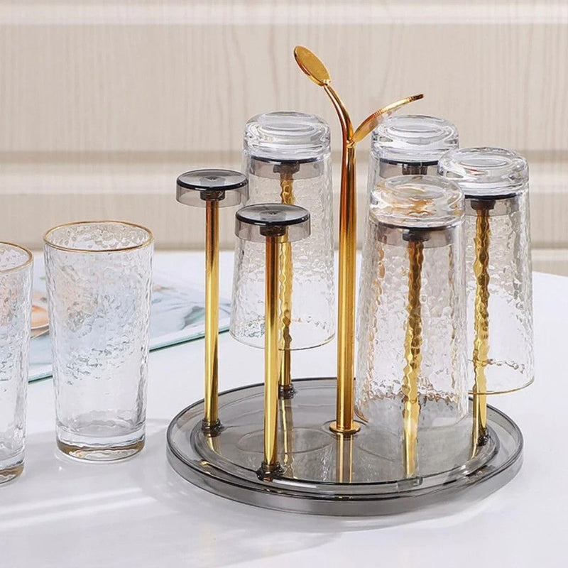 Rotating Bottle Drying Rack Glass Cup Holder Techmanistan