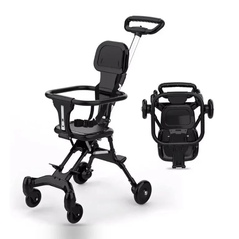 Baby Stroller, Foldable Four-wheeled Child Stroller, Lightly and easly Foldable Child Stroller, Suitable For 1-5 Years Old High Landscape Auxiliary Baby Artifact - Techmanistan