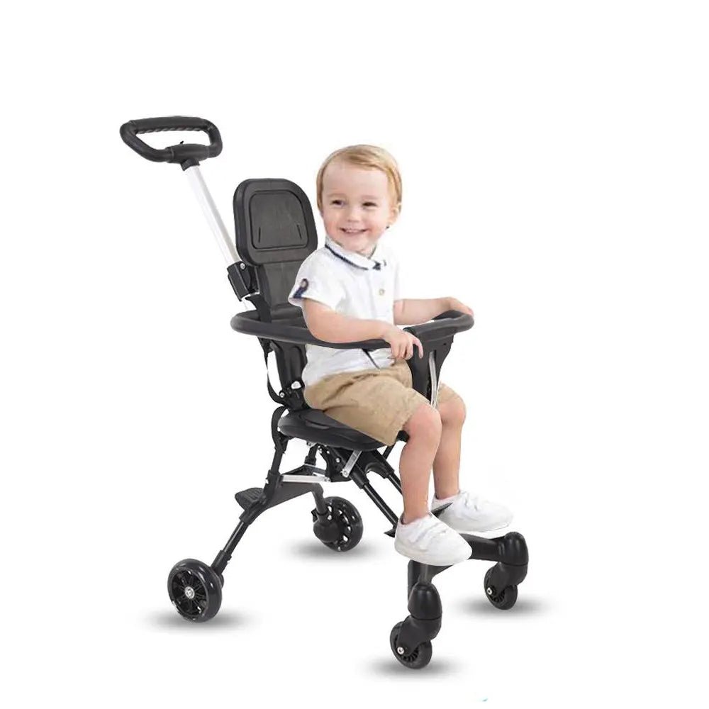 Baby Stroller, Foldable Four-wheeled Child Stroller, Lightly and easly Foldable Child Stroller, Suitable For 1-5 Years Old High Landscape Auxiliary Baby Artifact - Techmanistan