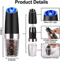 Battery Powered Gravity Electric Salt and Pepper Grinder