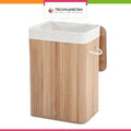 Bamboo Foldable Laundry Hamper - Techmanistan in Pakistan