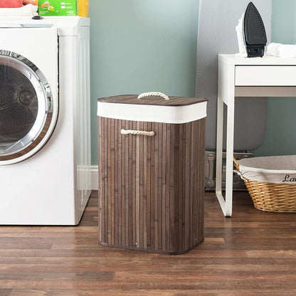 Bamboo Foldable Laundry Hamper - Techmanistan in Pakistan