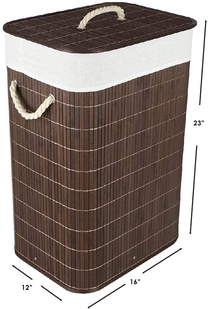 Bamboo Foldable Laundry Hamper - Techmanistan in Pakistan