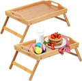 Bamboo Serving Tray with Folding Legs - Techmanistan in Pakistan