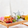 Bamboo Serving Tray with Folding Legs - Techmanistan in Pakistan