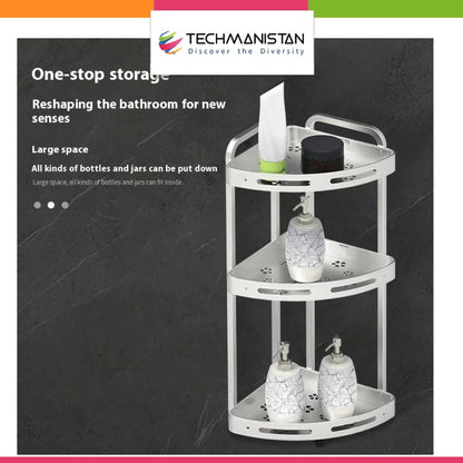 Bathroom Corner Rack Shower Shelf - Techmanistan in Pakistan