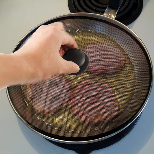 Steel Mesh Splatter Screen - Frying Pan Cover--Techmanistan-Techmanistan
