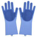 Magic Silicone Dishwashing Gloves 2 in 1 Wash Scrubber Household Supplies, Kitchen Tools for Dish Cleaning, Car Wash - 1 Pair My Store