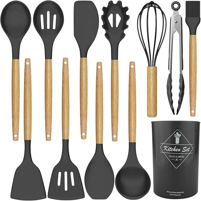 12 Pcs Silicone Non-Stick Cooking Tool Set