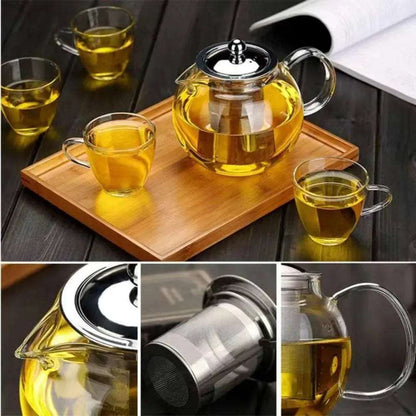 Borosilicate Glass Teapot Chai Kettle - Techmanistan in Pakistan