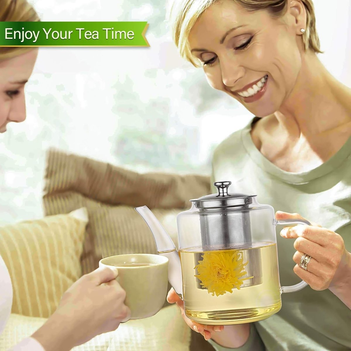 Borosilicate Glass Teapot with Stainless Steel Infuser - Techmanistan in Pakistan