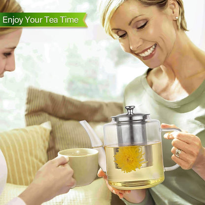 Borosilicate Glass Teapot with Stainless Steel Infuser - Techmanistan in Pakistan