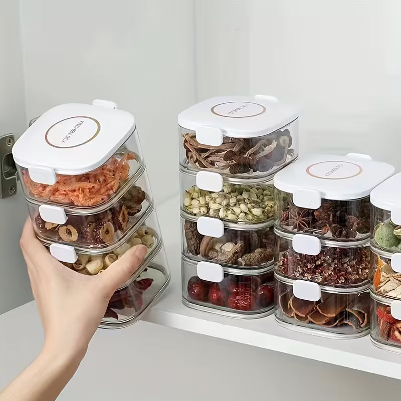 Transparent Tower Shaped Acrylic Storage Box with Removable Lid