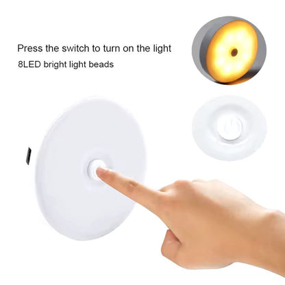 USB Rechargeable LED Night Light – Touch & Press Switch