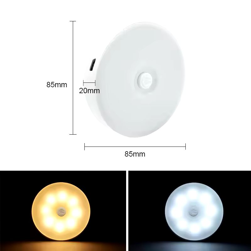 USB Rechargeable LED Night Light – Touch & Press Switch