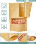 Pack of 10 - Kraft Paper Standup Self Sealing Zipper Pouch Techmanistan