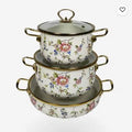6pcs High Quality American Style Ceramic Enamel Pot With Lids Techmanistan