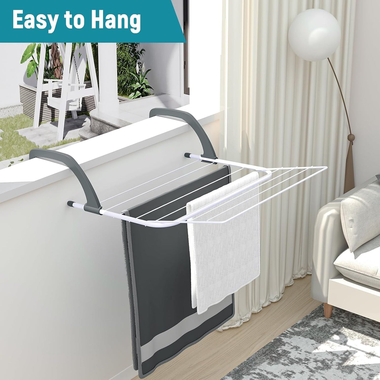 Foldable Clothes Hanger/Airer, Radiator Drying Rack