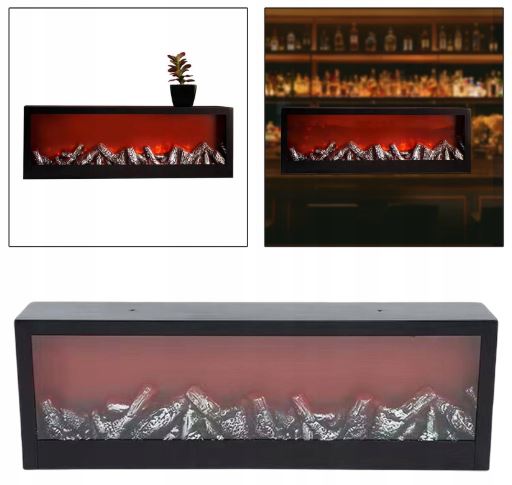 Electric Fireplace Insert with Realistic Flame Effect LED Fireplace Firebox